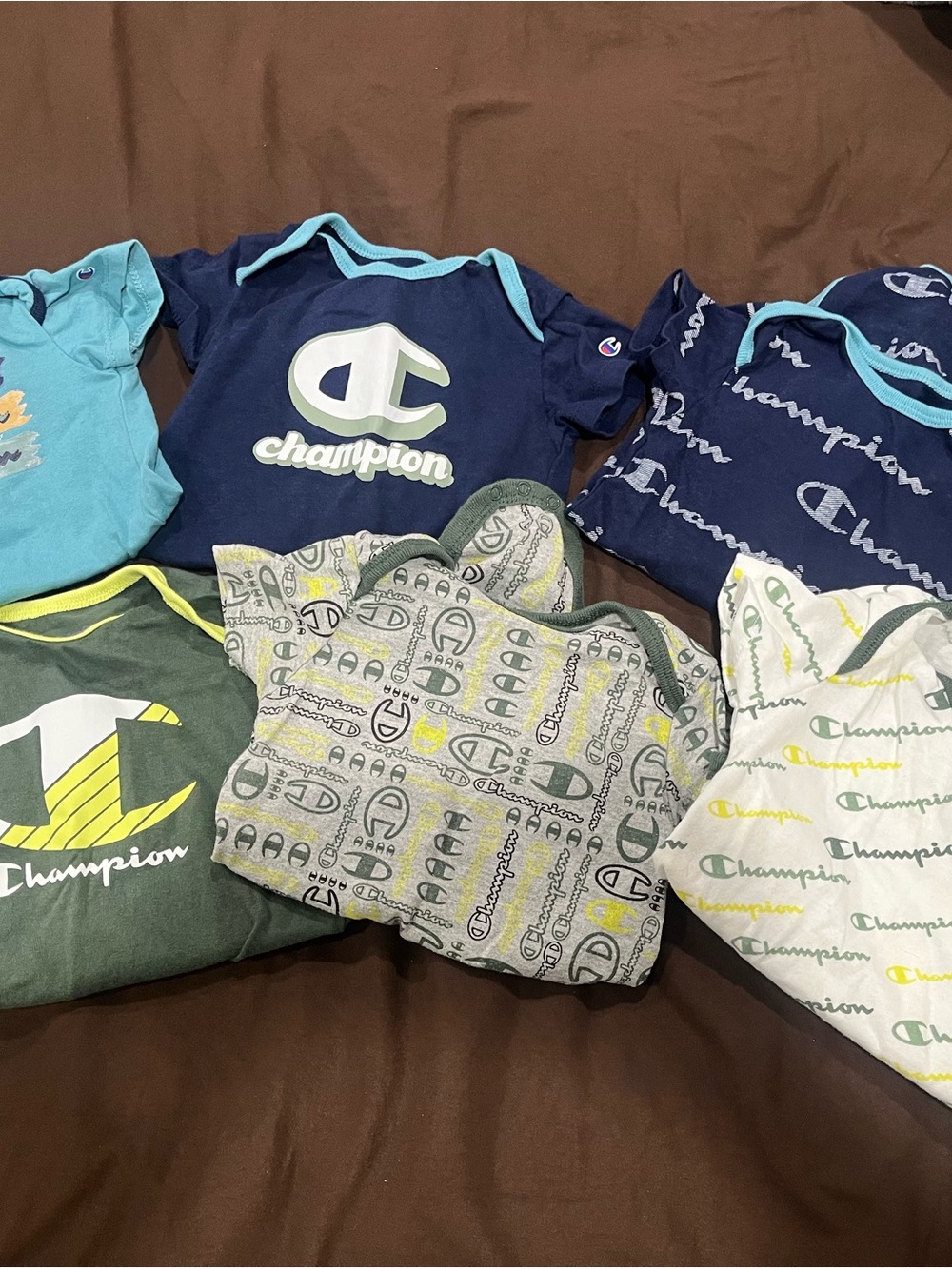 Champion Kids Navy, Teal & Green Logo Tee Pack